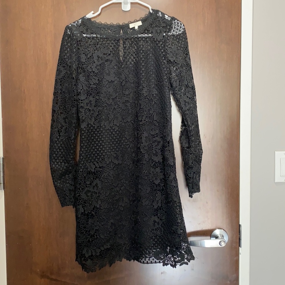 Black lace, long sleeve Joie dress
